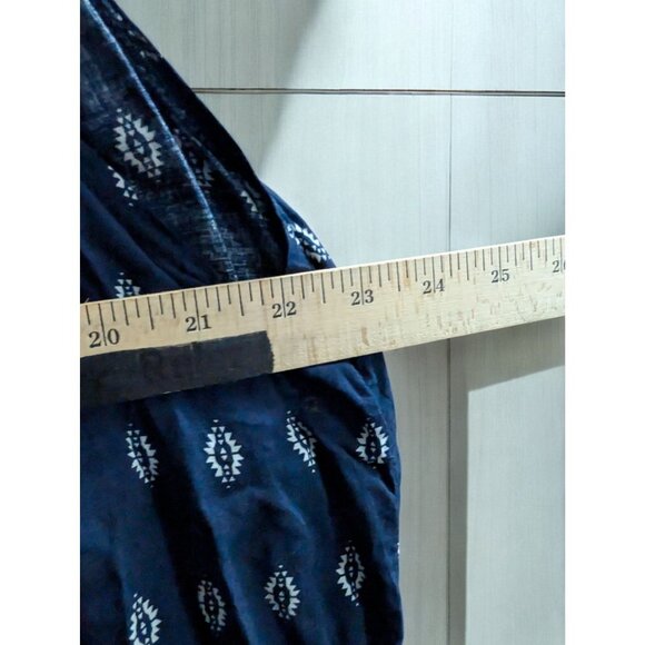 Suzanne Betro Navy Sleeveless Tunic Top Plus Size 2X XX Crochet Lace Shirt Boho - Picture 8 of 10